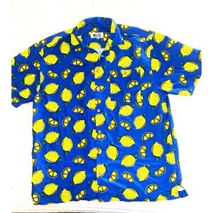 Uzzi Amphibious Gear Men's LEMONS Button Up Hawaiian Shirt Medium